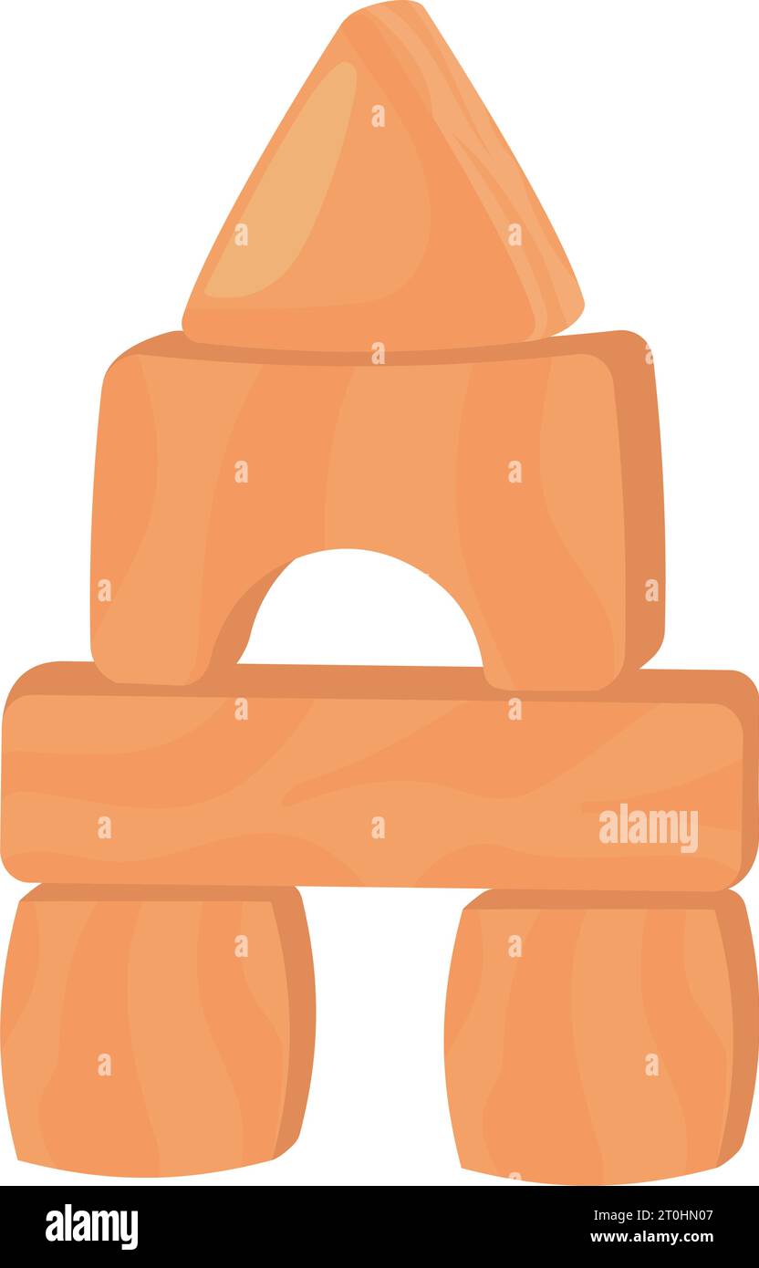 blocks wooden toy castle Stock Vector Image & Art Alamy