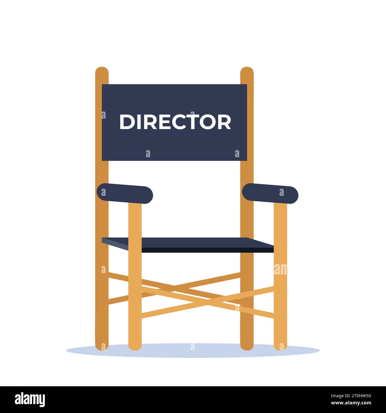 Wooden folding chair with Director label for cinema or theatre usage ...