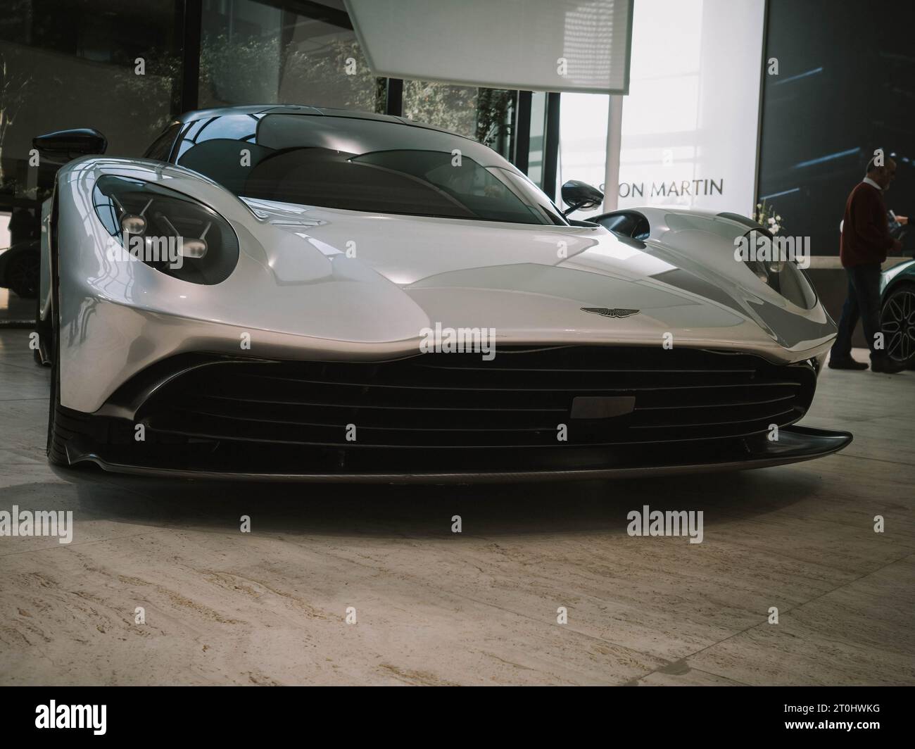 Aston Martin Valkyrie on display at the Aston Martin Head Office in Gaydon, Warwickshire Stock Photo