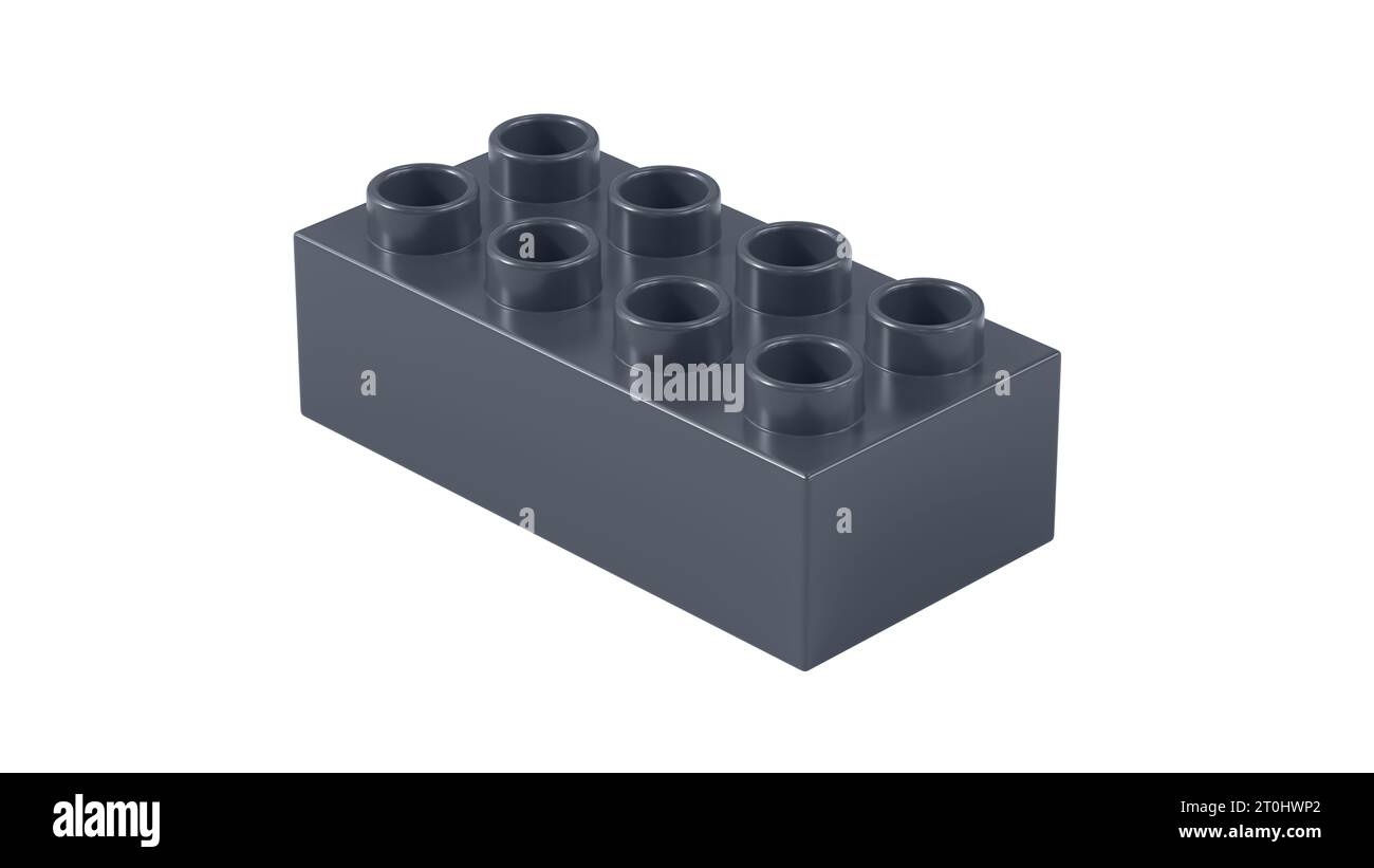 Resene Indian Ink Plastic Lego Block Isolated on a White Background ...