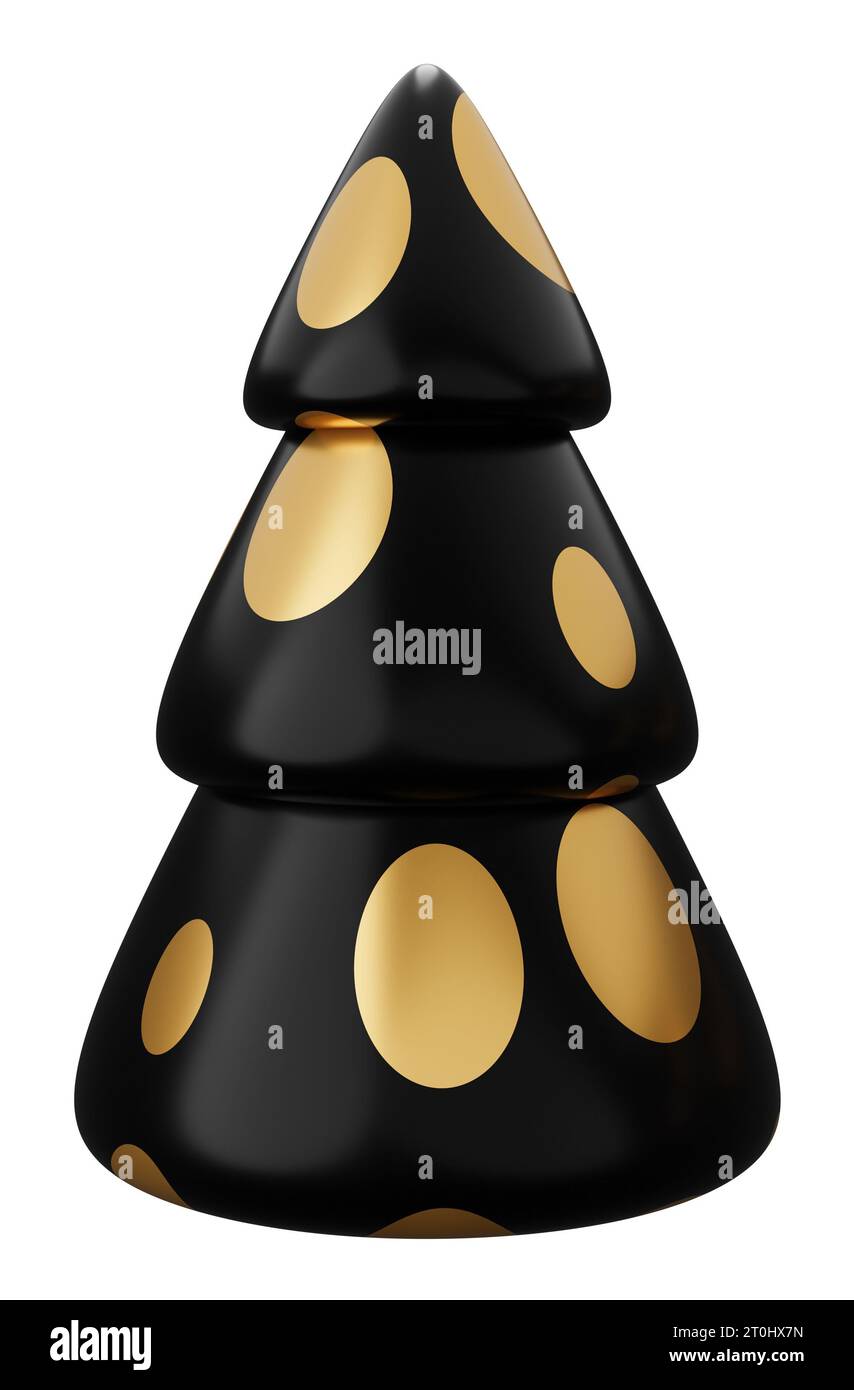 Christmas tree. 3d render illustration isolated on white background ...