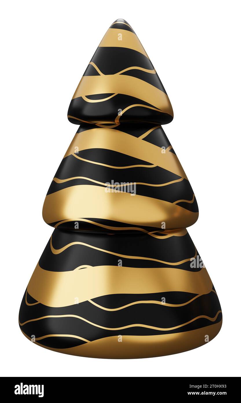 Christmas tree. 3d render illustration isolated on white background ...