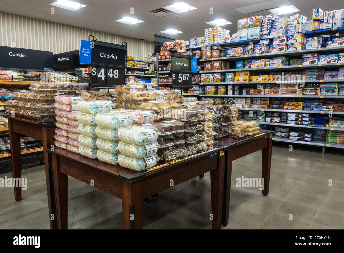 Bakery section in Walmart store, Walmart interior Stock Photo Alamy