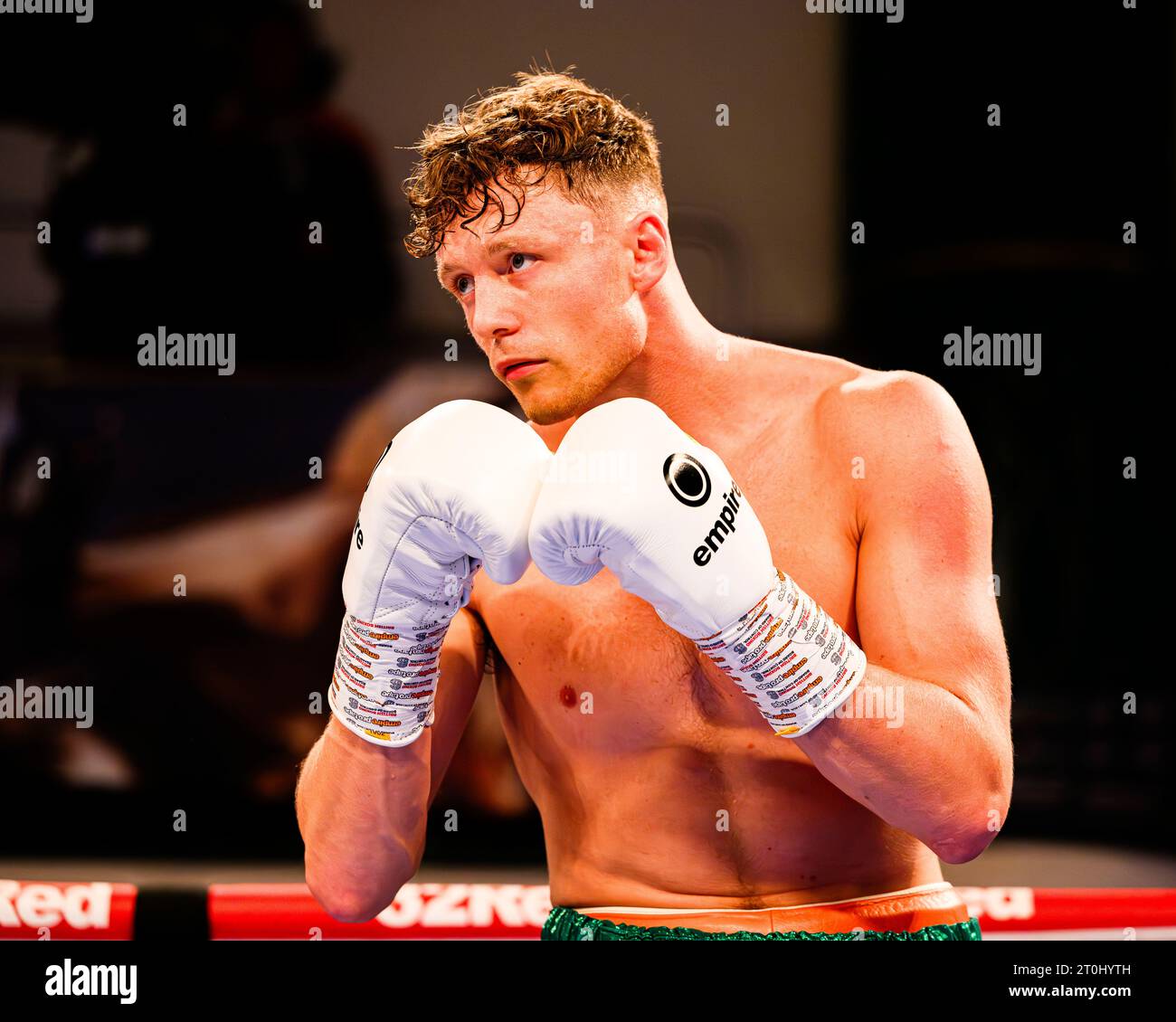 LONDON, UNITED KINGDOM. 06 Oct, 23. Carl Fail vs Angel Emilov - International Super-Welterweight Contest during Zorro vs D'Ortenzi Fight Night and undercards at York Hall on Friday, October 06, 2023 in LONDON, ENGLAND. Credit: Taka G Wu/Alamy Live News Stock Photo