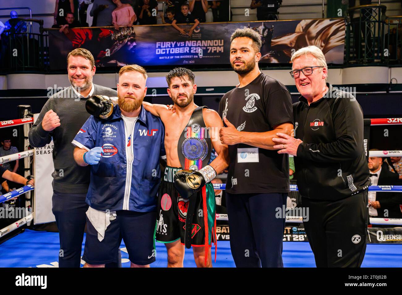 LONDON, UNITED KINGDOM. 06 Oct, 23. Masood Adbullah vs Marc Leach - Vacant Commonwealth Silver Featherweight Championship  during Zorro vs D'Ortenzi Fight Night and undercards at York Hall on Friday, October 06, 2023 in LONDON, ENGLAND. Credit: Taka G Wu/Alamy Live News Stock Photo