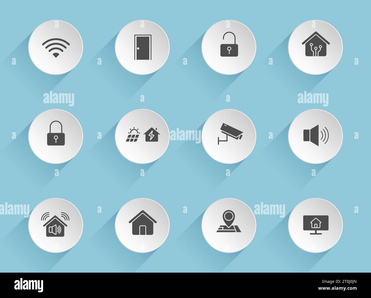 smart home vector icons Stock Vector