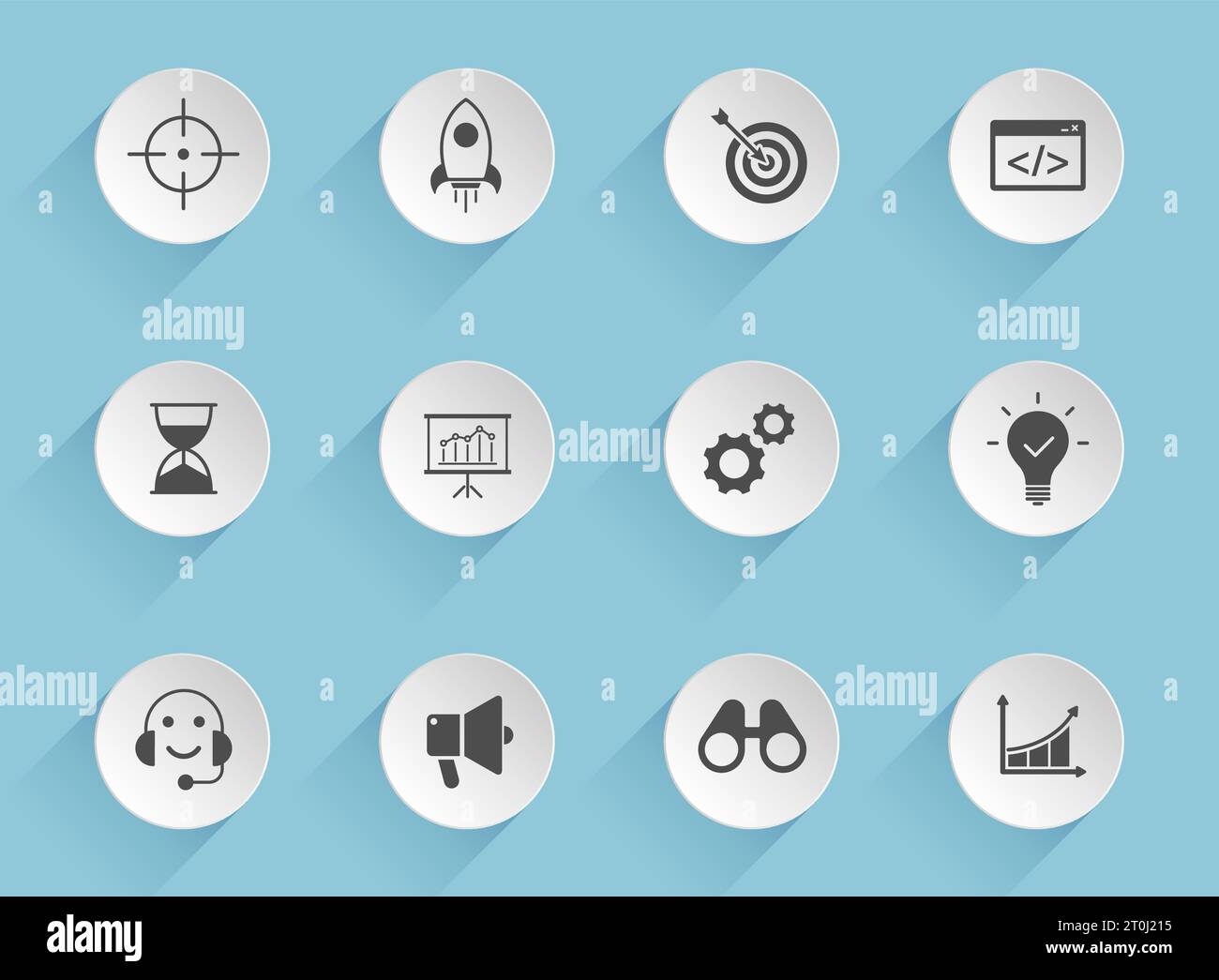 startup vector icons Stock Vector