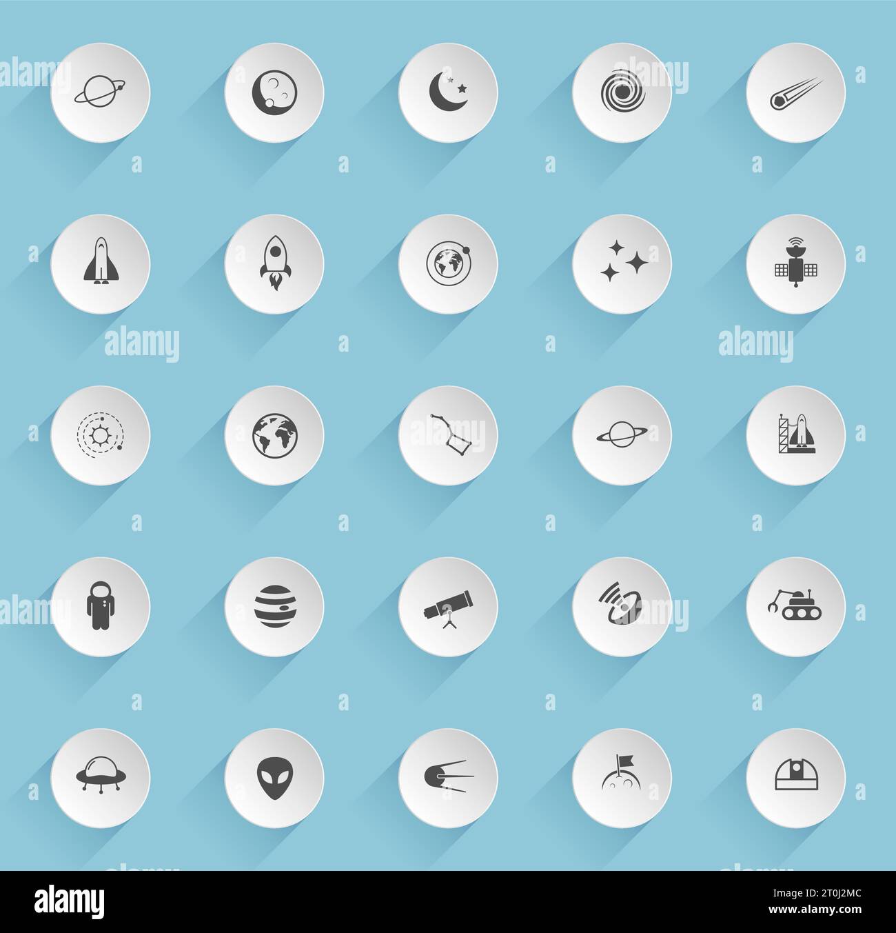 space vector icons Stock Vector