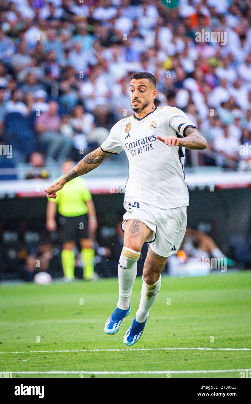 Madrid, Madrid, Spain. 7th Oct, 2023. Jose Luis Sanmartin Mato (Joselu) (Real Madrid) in action during the football match of Spanish championship La Liga EA Sports between Real Madrid vs Osasuna played at Bernabeu stadium on October 07, 2023 in Madrid, Spain (Credit Image: © Alberto Gardin/ZUMA Press Wire) EDITORIAL USAGE ONLY! Not for Commercial USAGE! Stock Photo