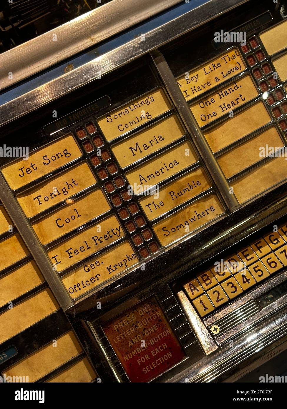 Vintage jukebox with chrome details and selection panel, showcasing ...