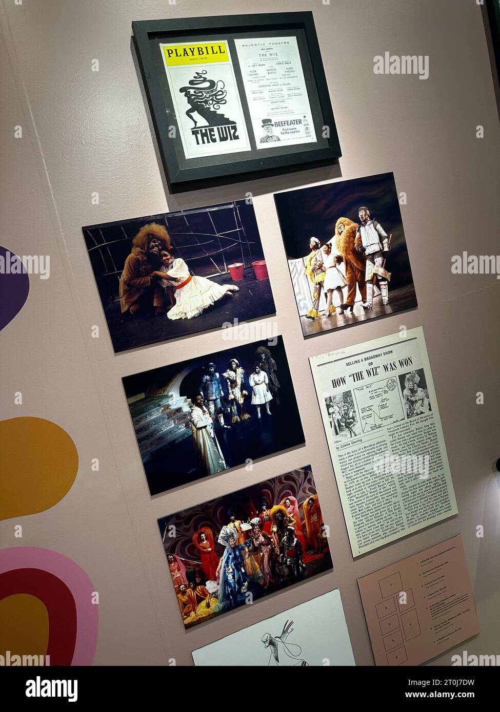 The Wiz display with Playbill & performance photos, showcasing musical ...