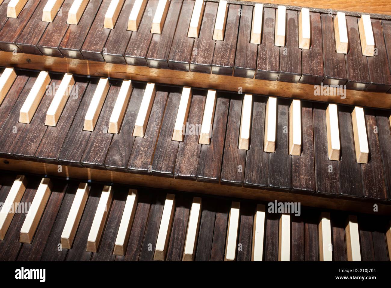 keyboard of a pipe organ Stock Photo Alamy