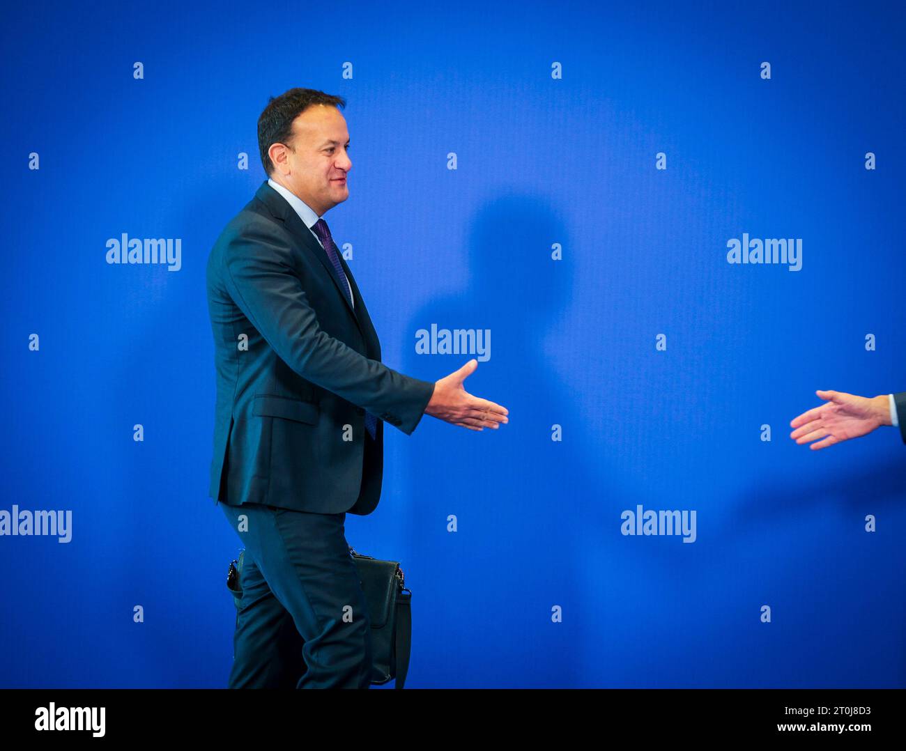 Granada, Spain. 06th Oct, 2023. Nicolas Landemard/Le Pictorium - Informal European Summit in Granada (Spain). - 06/10/2023 - Spain/Andalusia/Granada - from left to right Mr Orpo, Mr Zelenskyy and Mr Sunak. The various European heads of state met at an informal summit of the European Economic Community. Credit: LE PICTORIUM/Alamy Live News Stock Photo