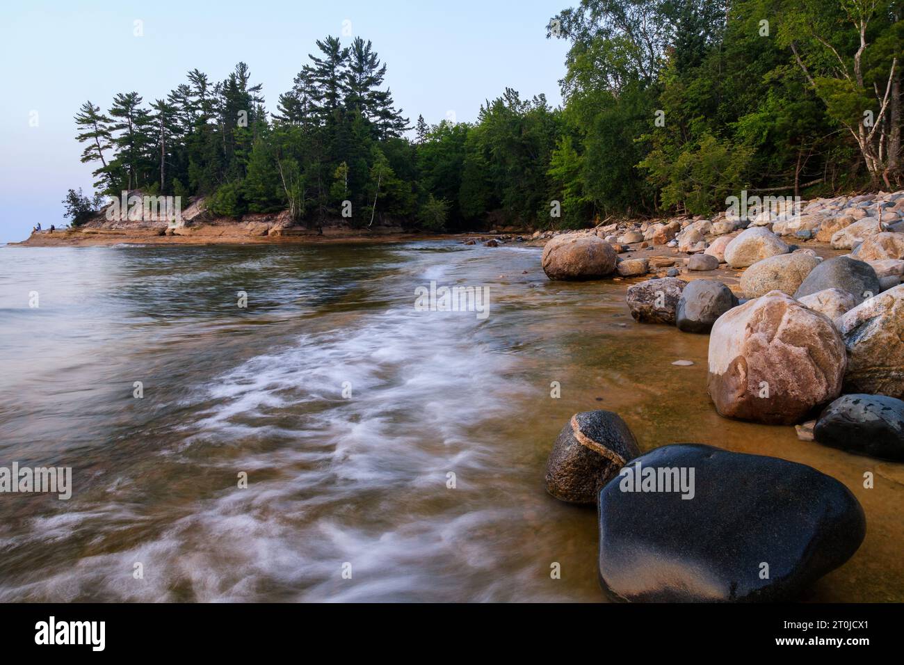 Smooth Boulders Along The Shore Of Lake Superior Near Mosquito Beach 