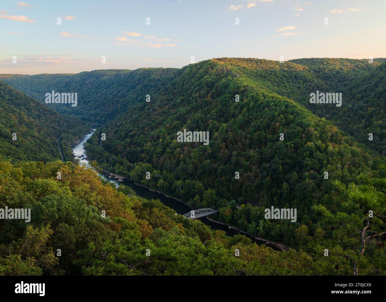 New River and Tunney Hunsaker Bridge from New River Bridge