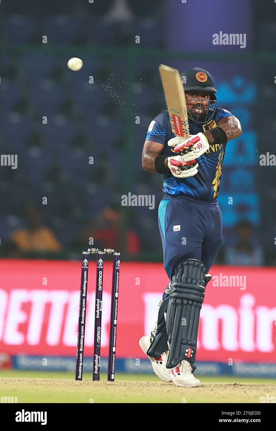 new-delhi-delhi-india-7th-oct-2023-charith-asalanka-of-sri-lanka