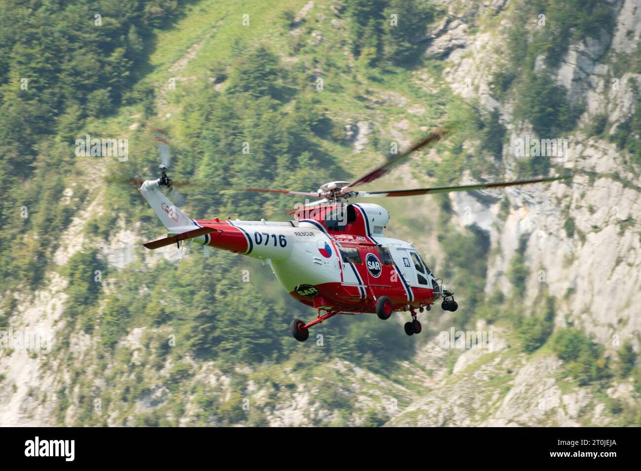Mollis, Switzerland, August 18, 2023 Czech Air Force PZL Swidnik W3