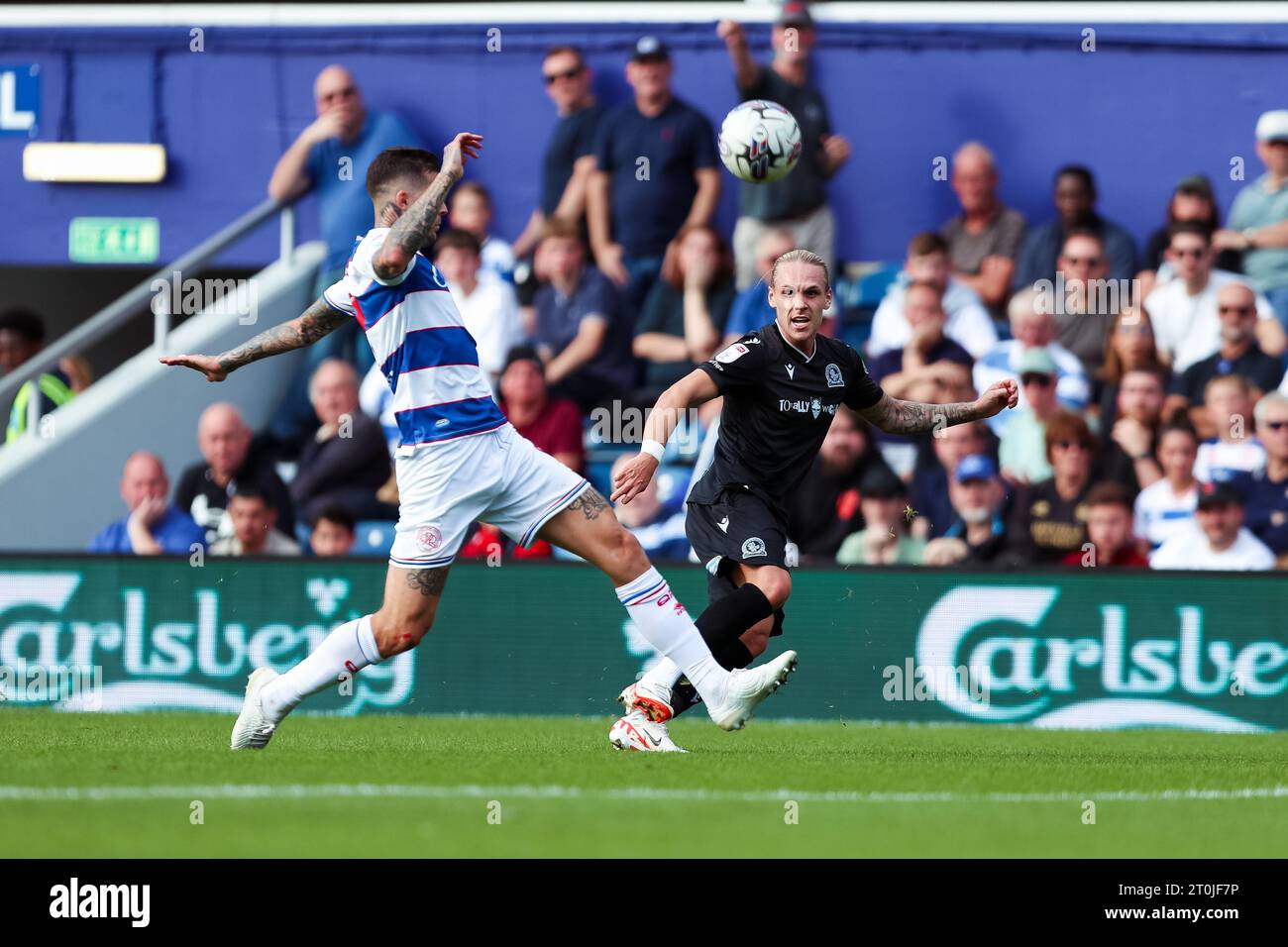 Blackburn Rovers' Arnor Sigurdsson crosses into the area during the Sky ...