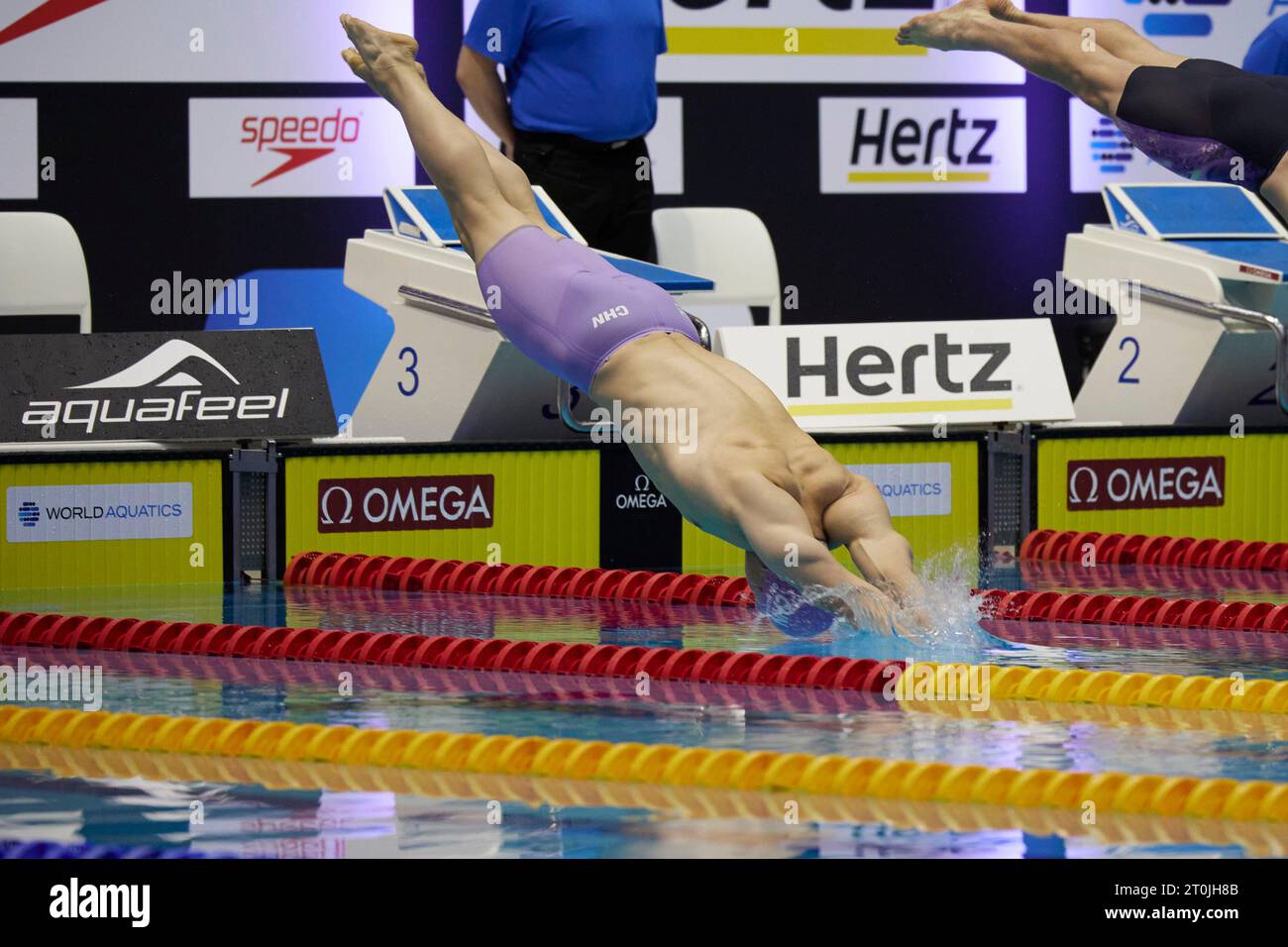 Berlin, Germany. 07th Oct, 2023. Swimming World Cup, 50 m breaststroke