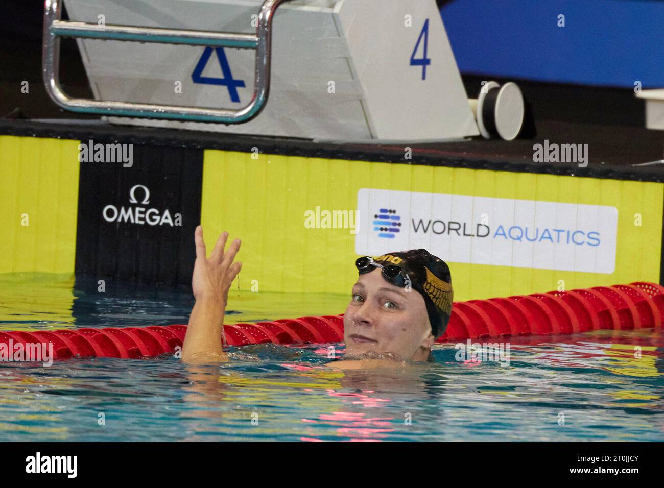 Berlin, Germany. 07th Oct, 2023. Swimming World Cup, 50 m Butterfly