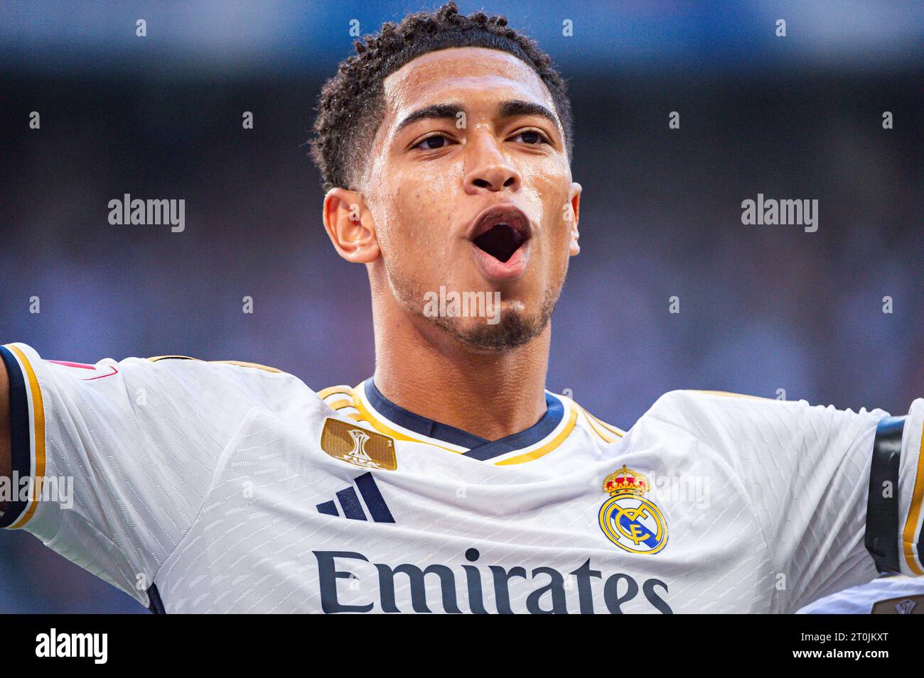 Madrid Spain 07th Oct 2023 Jude Bellingham Real Madrid Celebrates Madrid Spain 07th Oct 2023 Jude Bellingham Real Madrid Celebrates