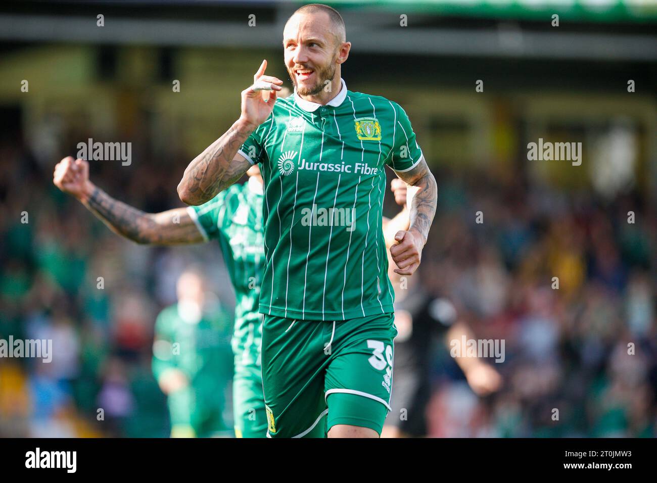 Rhys Murphy of Yeovil Town celebrate his second goal during the