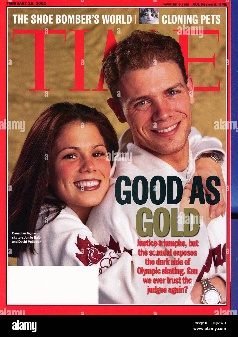 Vintage 'Time' Magazine 25 February 2002 Issue Cover, USA Stock Photo