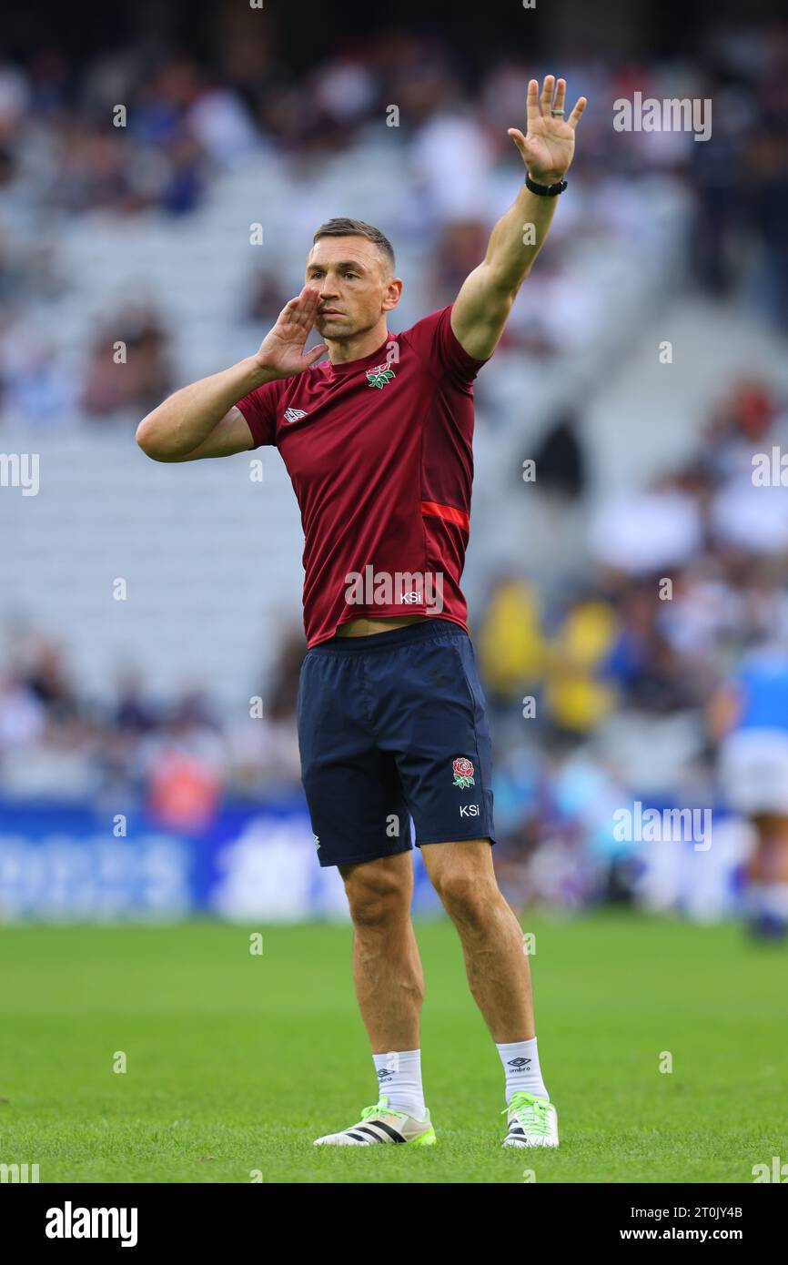Lille, France. 7th Oct, 2023. Defence Coach Kevin Sinfield of England before the Rugby World Cup 2023 match at Stade Pierre Mauroy, Lille. Picture credit should read: Paul Thomas/Sportimage Credit: Sportimage Ltd/Alamy Live News Stock Photo