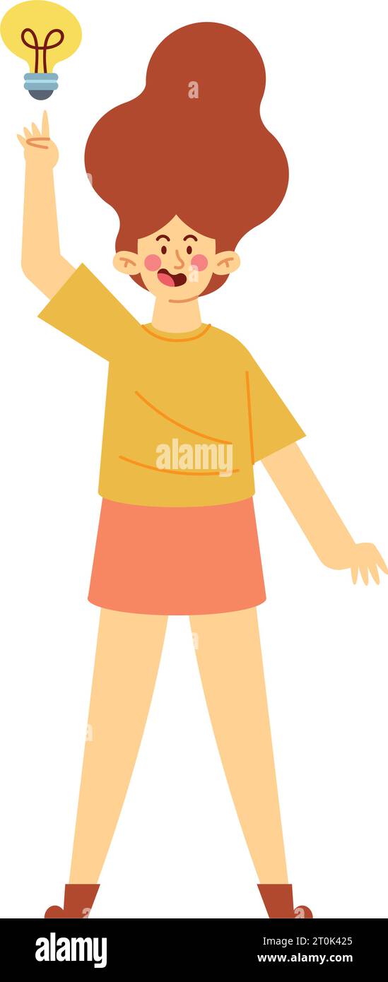 thinking woman with idea vector isolated Stock Vector Image & Art - Alamy