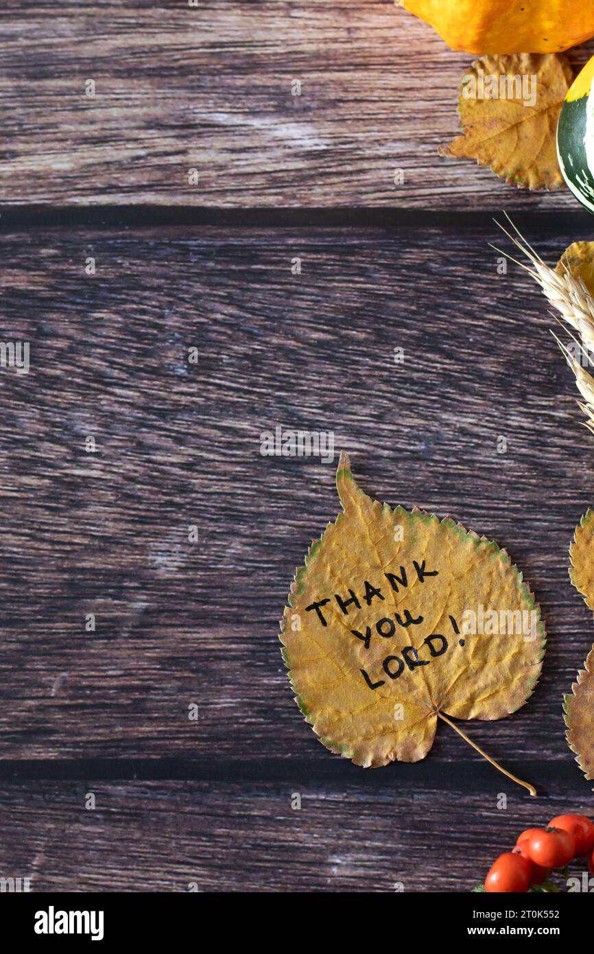 Thank lord handwritten note hi-res stock photography and images - Alamy