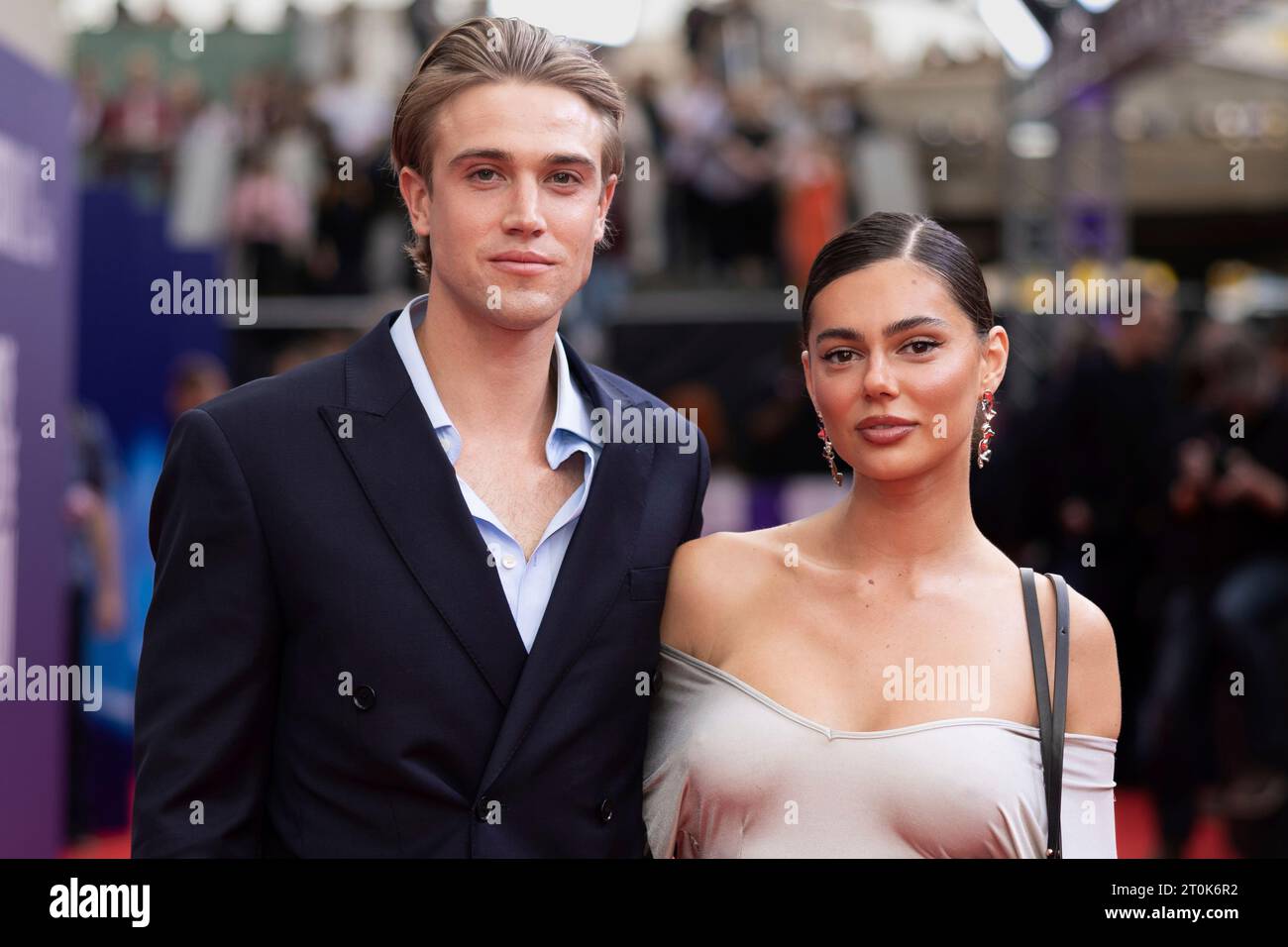 Creed McKinnon and Ashton Wood pose for photographers upon arrival for