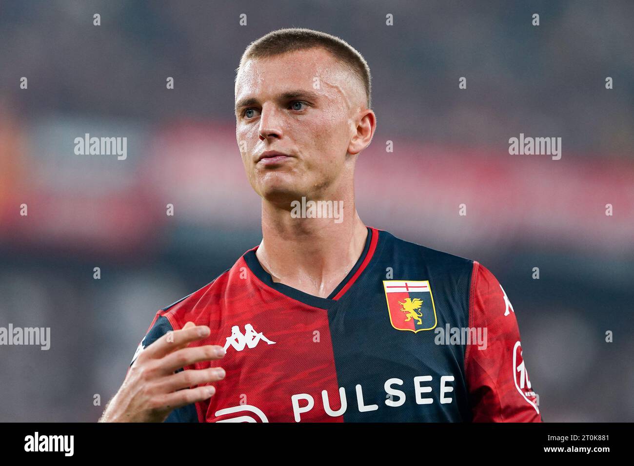 Albert Gudmundsson of Genoa CFC looks on during the Serie A football match  between Genoa CFC and AS Roma Stock Photo - Alamy