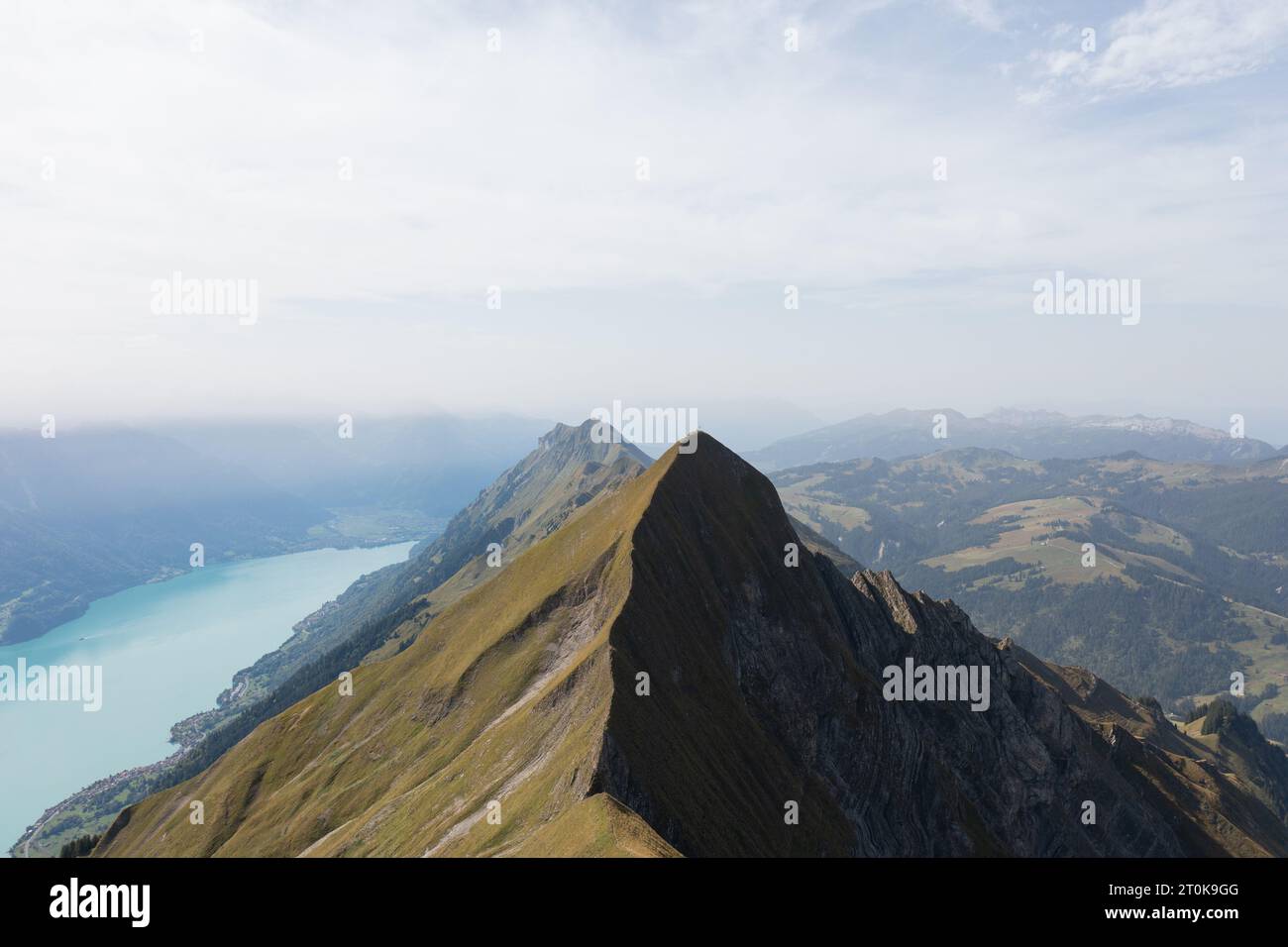 Mountain Ridge Between The Augstmatthorn And Harder Kulm Interlaken Lake  Brienz Canton Of Bern Switzerland Stock Photo - Download Image Now - iStock