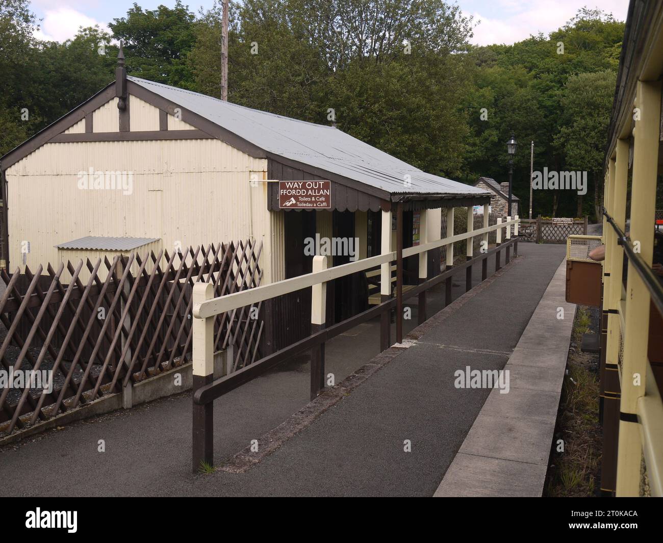 Vale of Rheidol Railway, Ceredigion, Wales - June 21 2023: Devil's Bridge station, Pontarfynach Stock Photo