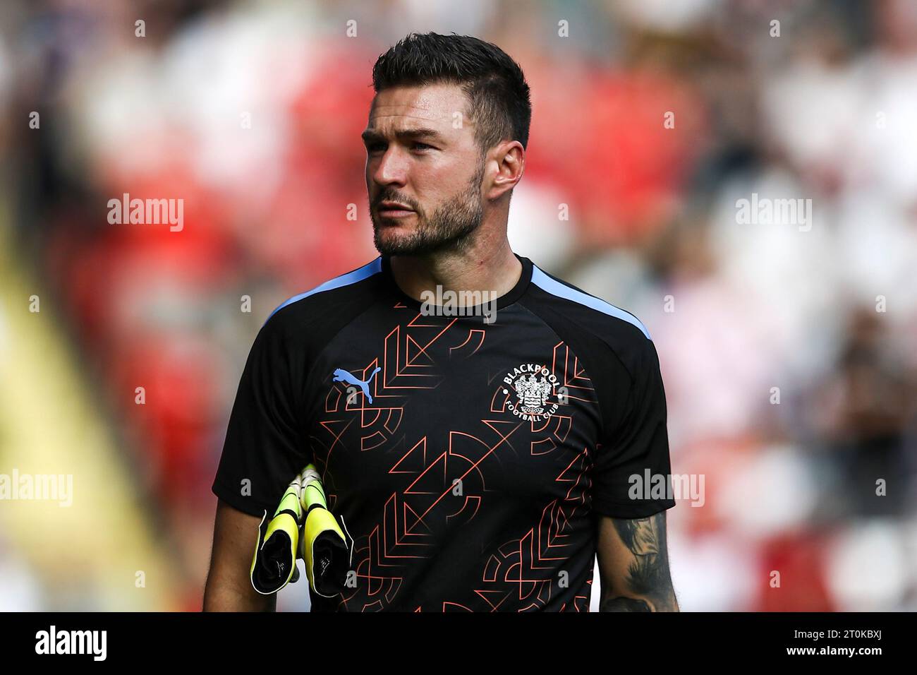 Richard O'Donnell of Blackpool during the Sky Bet League 1 match between Charlton Athletic and Blackpool at The Valley, London on Saturday 7th October 2023. (Photo: Tom West | MI News) Credit: MI News & Sport /Alamy Live News Stock Photo