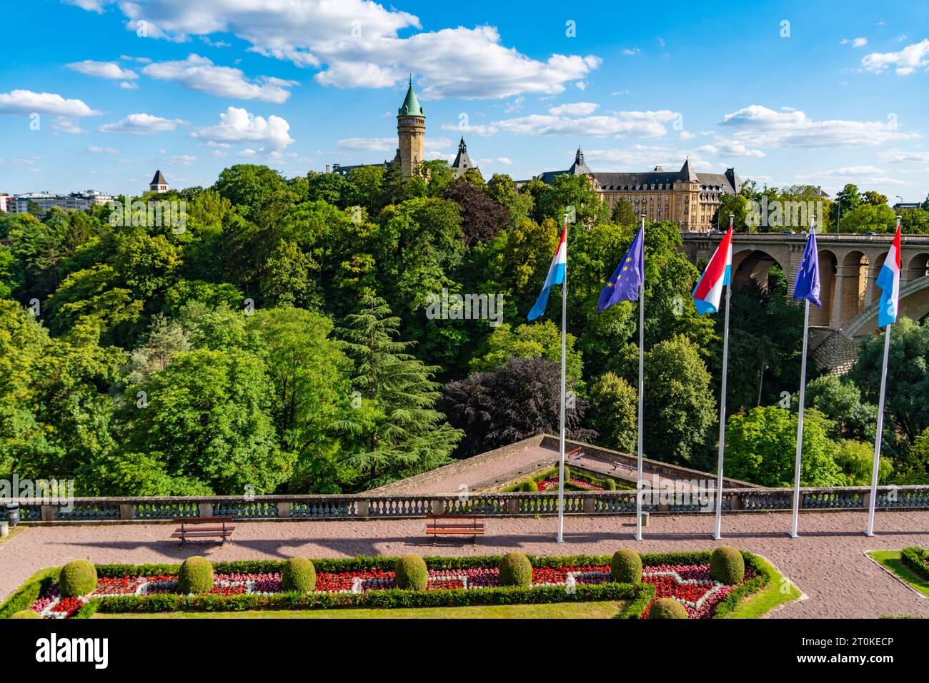 Place de la Constitution in Luxembourg City Stock Photo Alamy