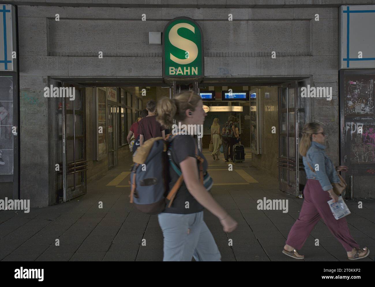 S bahn station at the Berlin Zoologischer Garten Stock Photo