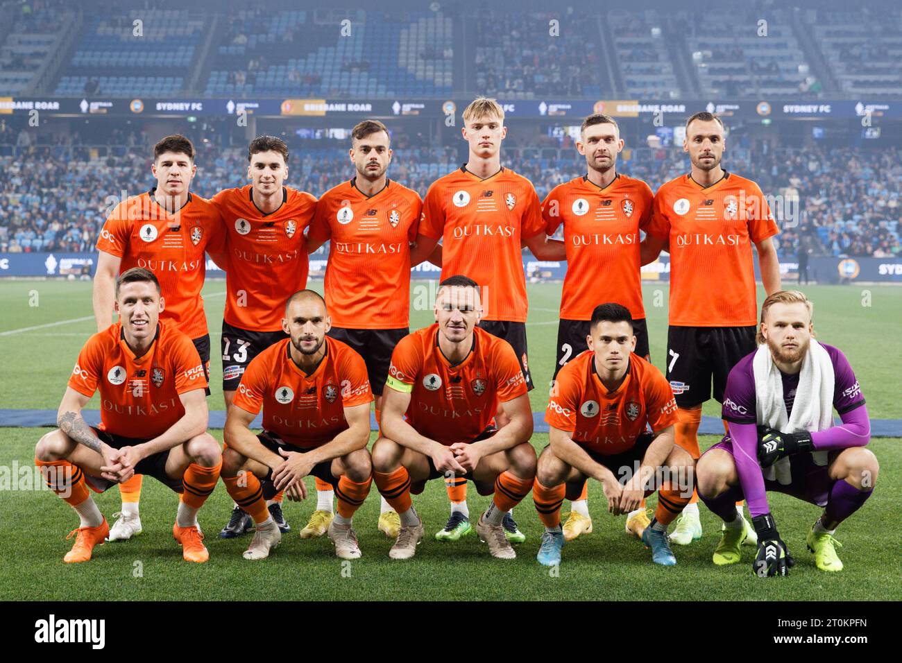 Sydney, Australia. 07th Oct, 2023. Brisbane Roar players pose for