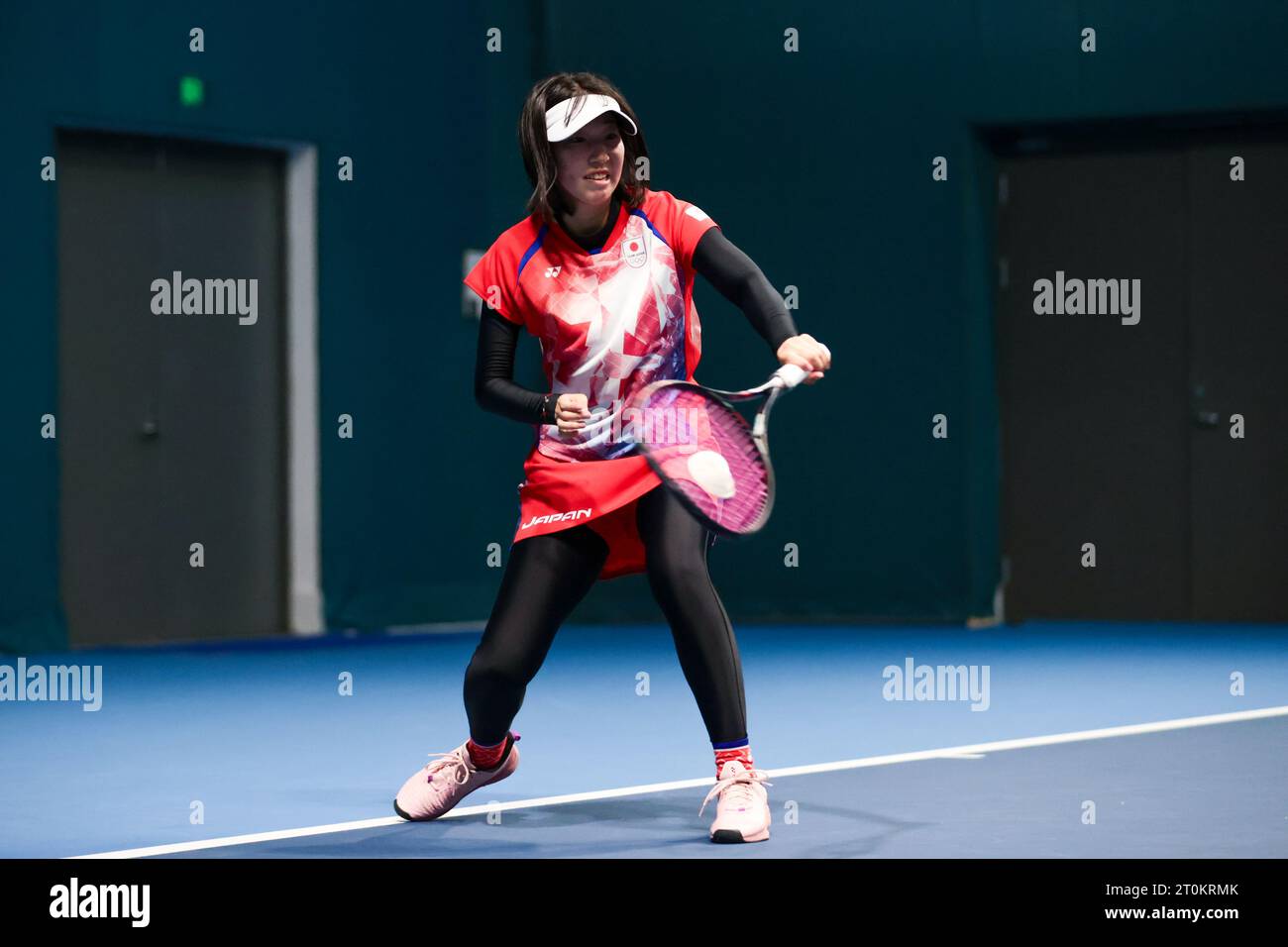 Asian Games: Soft tennis Japan s Noa Takahashi plays against South Korea s  Mun Hye Gyeong