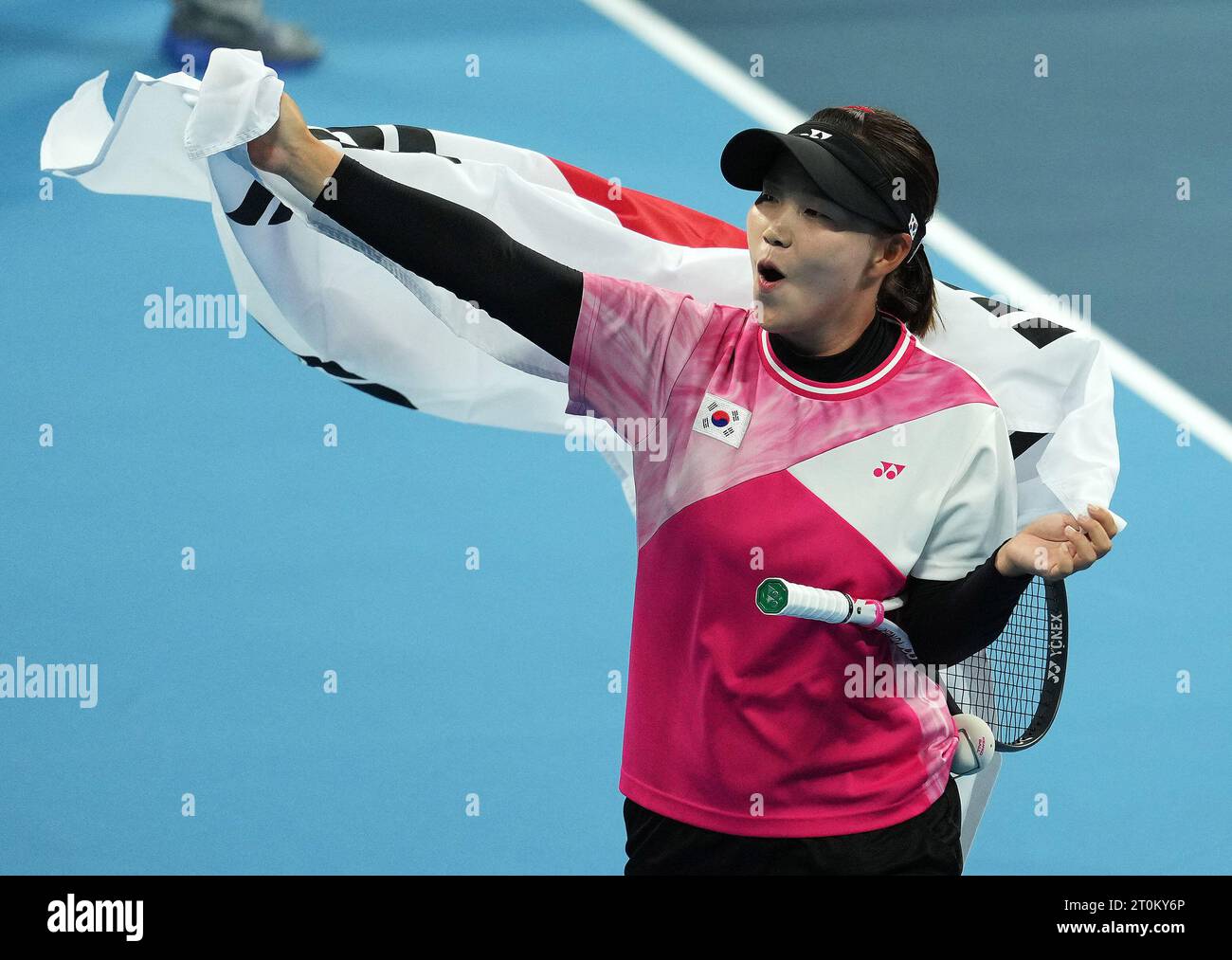 Asian Games: Soft tennis Japan s Noa Takahashi plays against South Korea s  Mun Hye Gyeong