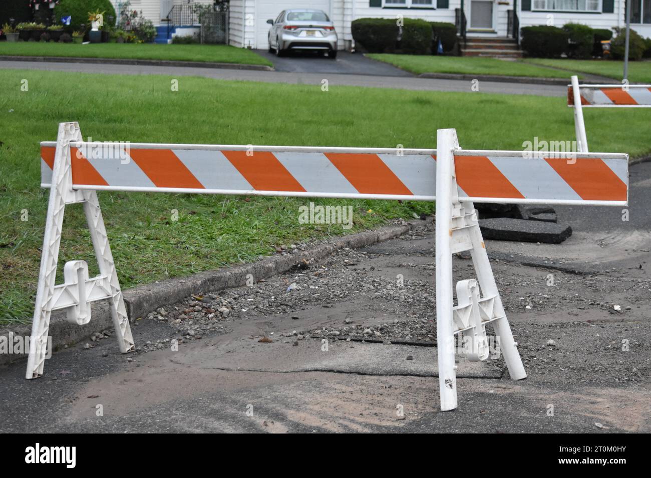Hawthorne, United States. 07th Oct, 2023. Barriers block the roadway