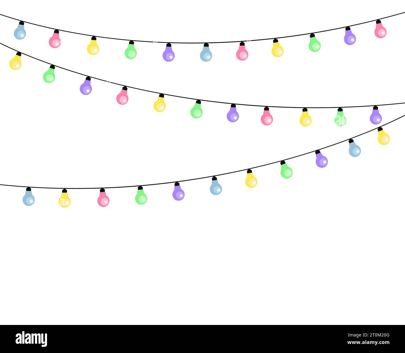 Garland lamps vector set Stock Vector