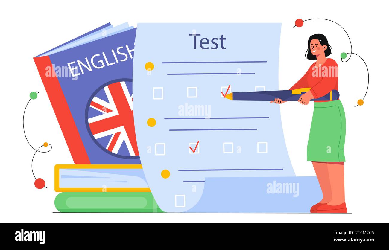 Woman with test check vector concept Stock Vector Image & Art Alamy