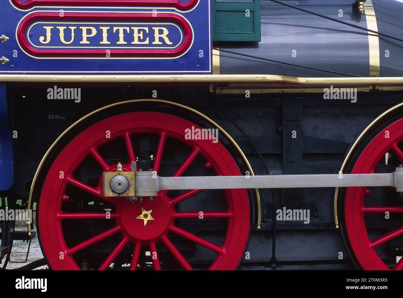 Steam engine Jupiter, Golden Spike National Historic Site, Utah Stock Photo
