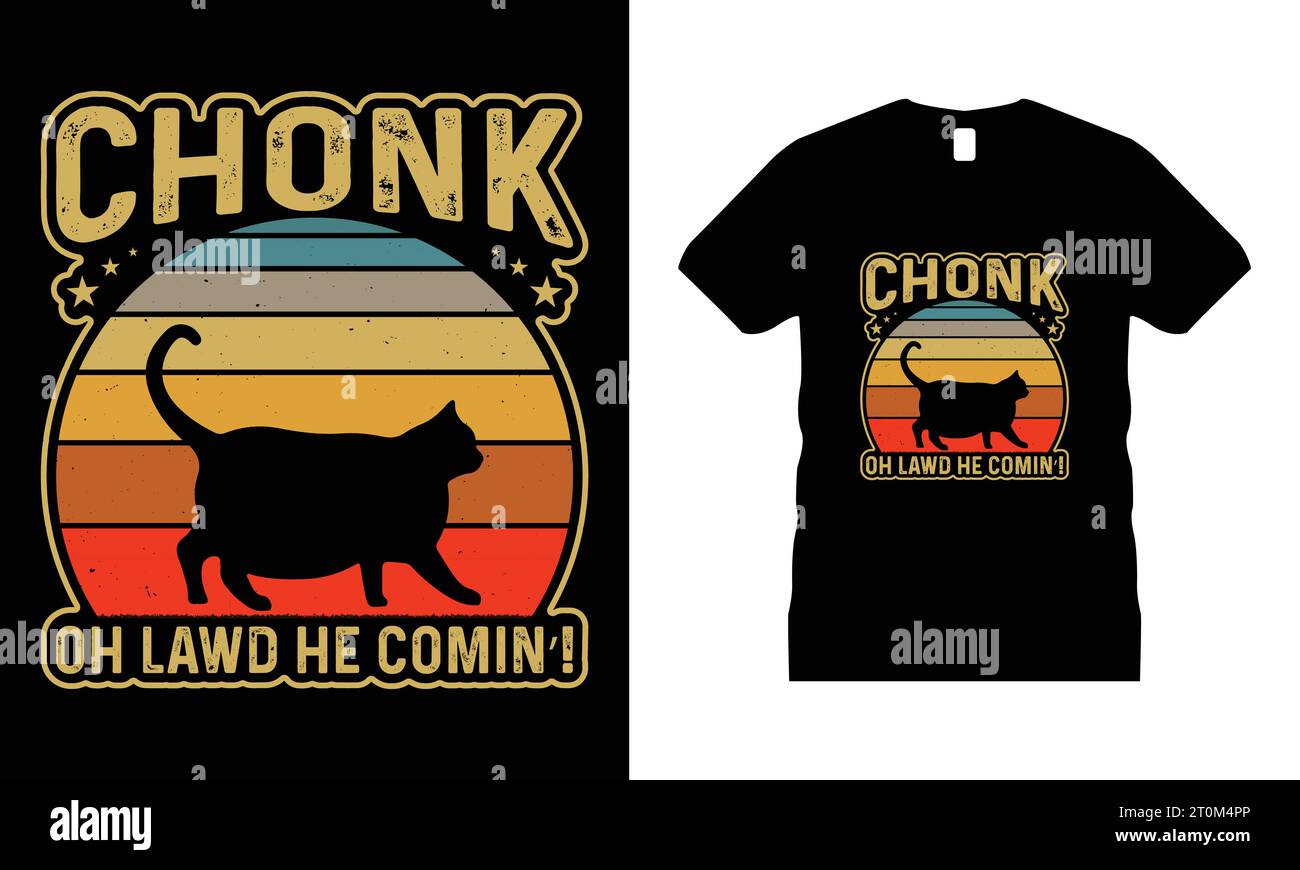 T-shirt Humour Chat Flamant Rétro - Noir, Unisexe, Toutes Tailles - 100% Coton, Neuf Avec étiquettes
