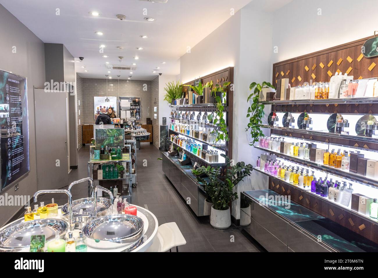 Molton Brown store shop in Manchester city centre interior of shop selling beauty products and fragrances,England,UK,2023 Stock Photo