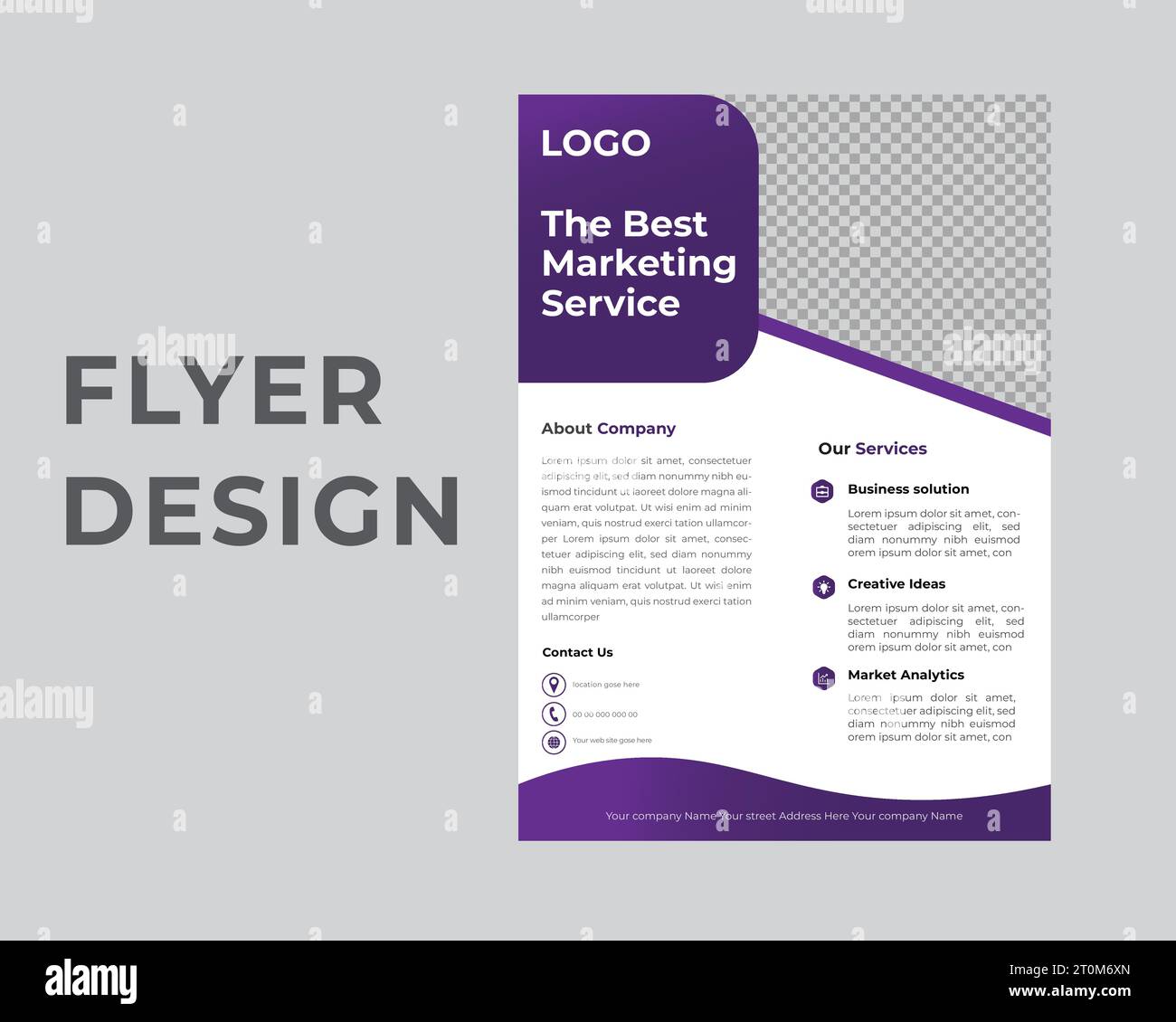 Modern creative marketing flyer design Stock Vector
