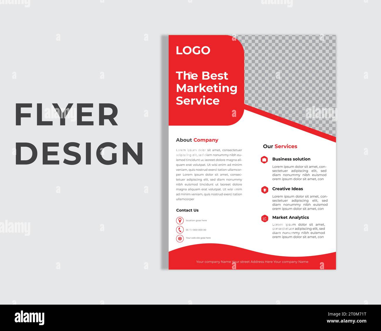 Modern creative marketing flyer design Stock Vector