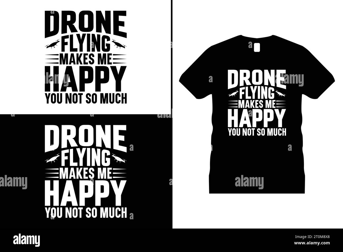 Drone Tshirt Design Vector Graphic Funny Pilot Shirt For Men & Women Gifts Stock Vector