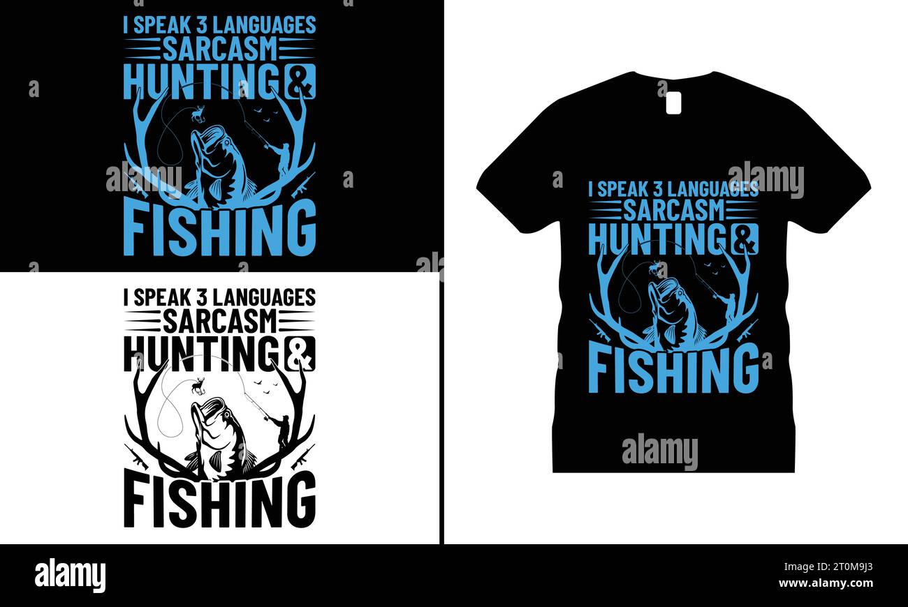 Fishing tshirt Stock Vector Images - Alamy